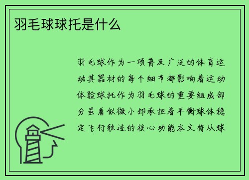 羽毛球球托是什么